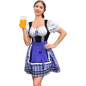 فستان Frawirshau Oktoberfest للنساء البافاري، أزياء مهرجان أكتوبر للنساء، فستان Dirndl الألماني