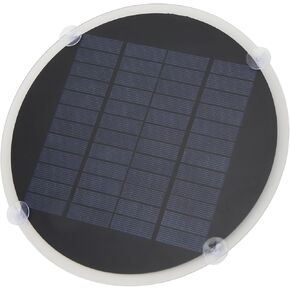 Round Solar Cell Panel, 12V Portable Round Solar Panel with High Output Efficiency and 20W for Ignition