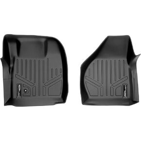 SMARTLINER Custom Floor Mats 1st Row Liner Set Black for 2008-2010 Ford F-250 / F-350 / F-450 / F-550 Super Duty (All Models)