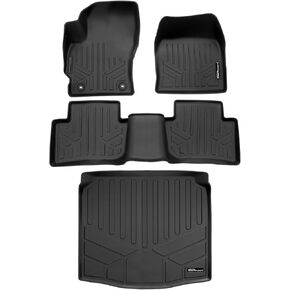 SMARTLINER Custom Fit All Weather 2 Row Floor Mats & Cargo Liner Set Black Compatible with 2022-2023 Toyota Corolla Cross (Only Fits All Wheel Drive Models)