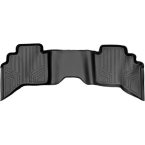 SMARTLINER Custom Fit Floor Mats 2nd Row Liner Black for 2002-2008 Dodge Ram 1500 Quad Cab / 2003-2009 2500/3500 Quad Cab