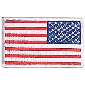 Rothco Reverse Us Flag Patch, White Border, 2'' x 3''