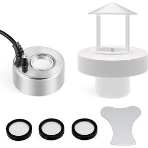 Mxmoonant Mist Maker 350ml/H, Halloween Party Ultrasonic Pond Fogger Aluminum Mister with Splash Guard for Water Fountain Rockery Holidays Decoration