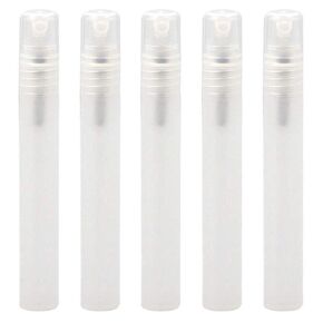 5Pcs/Pack Frosted Plastic Tube Empty Refillable Perfume Bottles Spray for Travel and Gift,Mini Portable pen