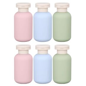10oz 6Pcs Green Plastic Refillable Travel Shampoo And Conditioner Bottles Plastic Refillable Travel Shampoo Bottles With Flip Cap Plastic Refillable Shampoo And Conditioner Bottles Travel Size