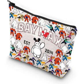 VAMSII Animated Film Merchandise Gift Baymax Est 2014 Zipper Pouch Makeup Bag Gift Movie Fans (B-MAX Est 2014)