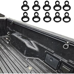 10PCS Tie Down Strap Rings, Tie Down Anchor, Tie Down Anchors Rings for Tiedown Attachment Points, Stainless Steel Multi-Purpose Tie Down Strapping Hook Anchors Fit Trucks, Trailers (10PCS)