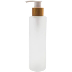 1 PC 150ml/5oz Glass Lotion Bottles with Bamboo Pump Dispenser Refillable Pump Bottle Dispenser Soap Dispenser Jar Cosmetic Container Toiletries Bottle for Moisturizer Cream Liquids Essential Oil