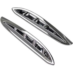 Beautost Fit for Toyota VENZA 2021 2022 2023 2024 Chrome Front Corner Mesh Grill Molding Cover Trims