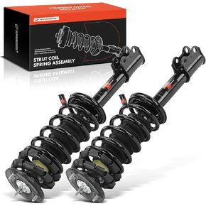A-Premium Rear Pair (2) Complete Strut and Coil Spring Assembly Compatible with Saturn SC/SL/SL1/SL2 1991-1992, SC1/SC2 1993-2002, SW1 1993-1999, SW2 1993-2001, 1.9L, Driver and Passenger Side