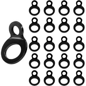 20 Pack Tie Down Strap Rings, Heavy Duty Tie Down Anchor Hook for Mounting in The Garage, Stainless Steel Lashing Ring for Dirt Bike, Trailers, Trucks, Camper, Black
