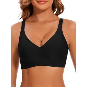 HBselect Wireless Bras for Women No Underwire Comfort Push Up Full Coverage Seamless Bra Lift Bralettes with Bra Extender