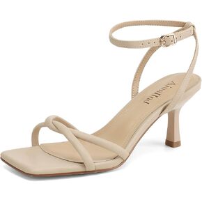 Women's Sandals Square Open Toe Kitten Heels Strappy Ankle Strap Sandals for Women Comfort Dress Party Shoes in Kuwait