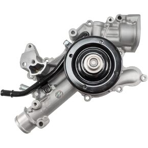 Melling Water Pump, Mechanical, Black Pulley, 4.67 in Hub Height, Aluminum, Natural