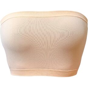 Women's Strapless Bandeau Bra Tube Top Seamless Stretchy Non Padded Bralette