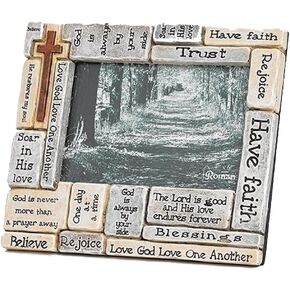 Roman Giftware Inc., Inspirational Crosswords Collection, 7" H Crossword Frame 4x6,Religious, Inspirational, Durable (8x1x6)