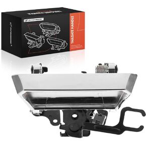 A-Premium Tailgate Handle Liftgate Latch Handle Compatible with Cadillac Escalade EXT 2002 2003 2004 2005 2006, Chrome, Replace# 15077439