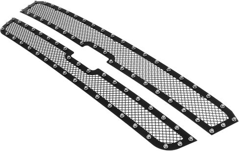 HD Ridez متوافق مع Chevy Silverado 1500 SS HD 2003-2005 & 03-04 2500 3500 & 02-06 Avalanche الرئيسي العلوي من الفولاذ المقاوم للصدأ المصقول بالكروم 8x6 أفقية شبكة البليت إدراج HDR-GRCA4282S in Saudi Arabia