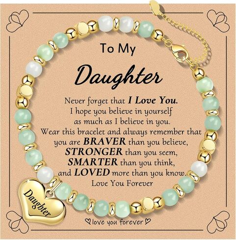 Valentines Day Gifts for Her Gold Beaded Bracelets Birthday Gifts for Girlfriend Granddaughter Daughter Mom Stocking Stuffers Mothers Day Christmas Gifts for Women Anniversary Thanksgiving Jewelry in Kuwait