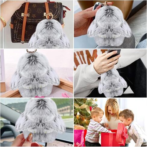 Bunnylulu Keychain, Cute Bunny Keychain With Exquisite Box, Bunny Keychain Plush, Handmade Soft Bunny PomPom Keychain in Saudi Arabia