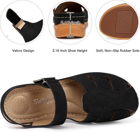 SWQZVT Women Comfortable Flat Sandals: Closed Toe Dressy Summer Sandal - Fisherman Hollow Out Walking Sandals in Saudi Arabia