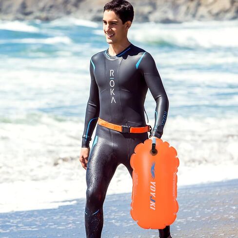 عوامة سباحة مكونة من قطعتين، عوامات لحمام السباحة للبالغين، عوامة أمان لفقاعات السباحة مع حزام خصر قابل للتعديل (وردي/أصفر نيوني) in Kuwait