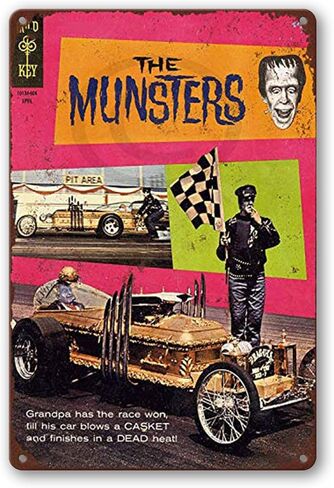 Tin Sign 1966 Munsters Drag-U-La Comic Vintage Reproduction Metal Sign 8 x 12 Inches in Kuwait