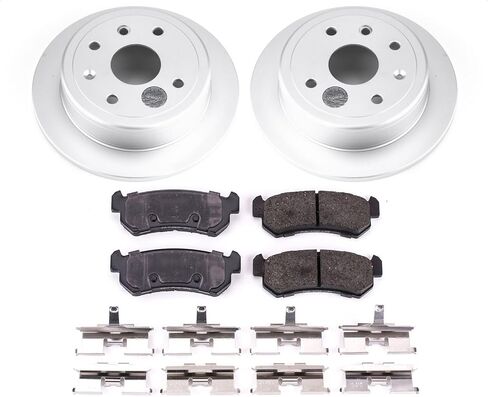Power Stop CRK5897 Rear Coated Brake Rotors and Z17 Ceramic Brake Pads Kit For Suzuki Forenza 2004-2006, Suzuki Reno 2005-2006 [Model Specific] in Kuwait