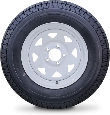 WINDA Trailer Tire Wheel Assembly ST205/75R15 8-Ply D 107L 5 Lug on 4.5" PCD White Spoke Rim in Saudi Arabia