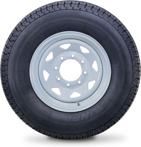 WINDA Trailer Tire Wheel Assembly ST205/75R15 8-Ply D 107L 5 Lug on 4.5" PCD White Spoke Rim in Saudi Arabia