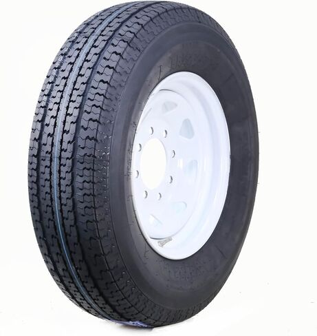 WINDA Trailer Tire Wheel Assembly ST205/75R15 8-Ply D 107L 5 Lug on 4.5" PCD White Spoke Rim in Saudi Arabia