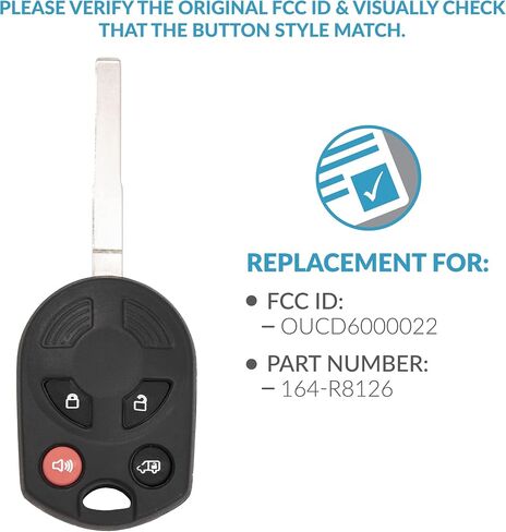 بديل Keyless2Go لمفتاح الرأس البعيد Ford Transit 164-R8126 مع شريحة مرسل مستجيب in Kuwait