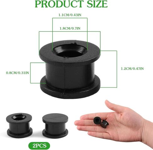 قطعتان من طقم إصلاح جلبة ناقل الحركة الأوتوماتيكي 09G321397A، قطع غيار استبدال إصلاح السيارات العالمية المقاومة للاهتراء باللون الأسود (0.43 * 0.71 بوصة، القطر الداخلي 0.39 بوصة) in Kuwait