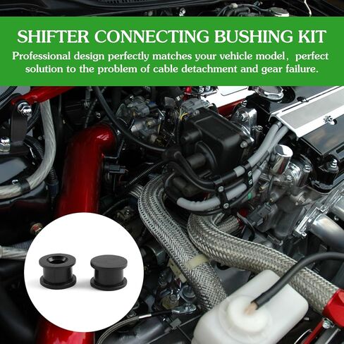 قطعتان من طقم إصلاح جلبة ناقل الحركة الأوتوماتيكي 09G321397A، قطع غيار استبدال إصلاح السيارات العالمية المقاومة للاهتراء باللون الأسود (0.43 * 0.71 بوصة، القطر الداخلي 0.39 بوصة) in Kuwait