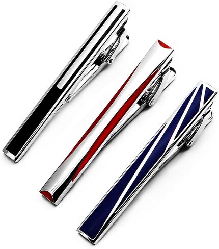 Unique Tie Clip For Men Set White Blue Red Tie Bars,Novelty Tie Clip Vine Pattern,Suitable For Wedding Valentine's Day Anniversary And Father's Day As a Gift in Saudi Arabia