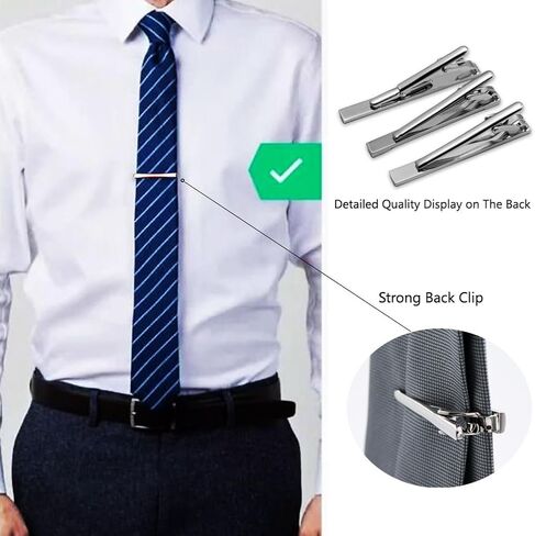 Unique Tie Clip For Men Set White Blue Red Tie Bars,Novelty Tie Clip Vine Pattern,Suitable For Wedding Valentine's Day Anniversary And Father's Day As a Gift in Saudi Arabia
