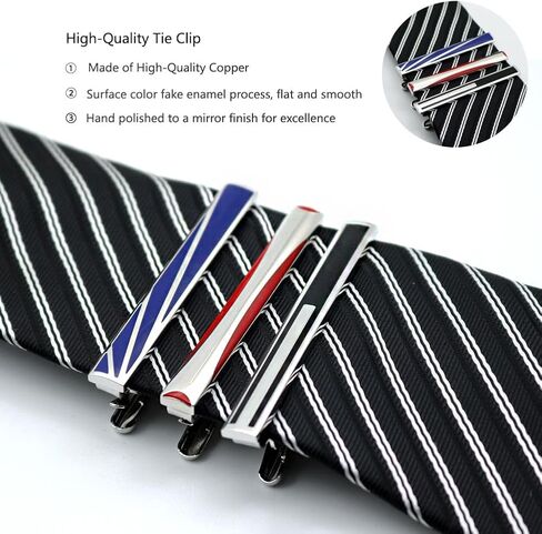 Unique Tie Clip For Men Set White Blue Red Tie Bars,Novelty Tie Clip Vine Pattern,Suitable For Wedding Valentine's Day Anniversary And Father's Day As a Gift in Saudi Arabia