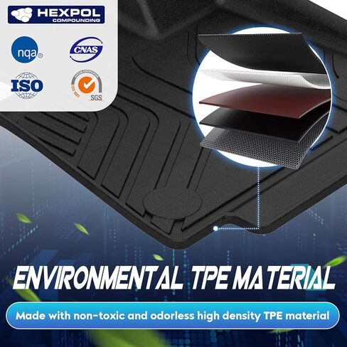 سجادات أرضية TadaMark وبطانة شحن مناسبة لسيارة BMW X5 2019 2020 2021 2022 2023 2024 طبق عميق أسود مناسب لجميع الأحوال الجوية 5 سجادات للركاب بطانة أرضية شديدة التحمل مقاومة للماء للسيارات - 4 قطع in Kuwait