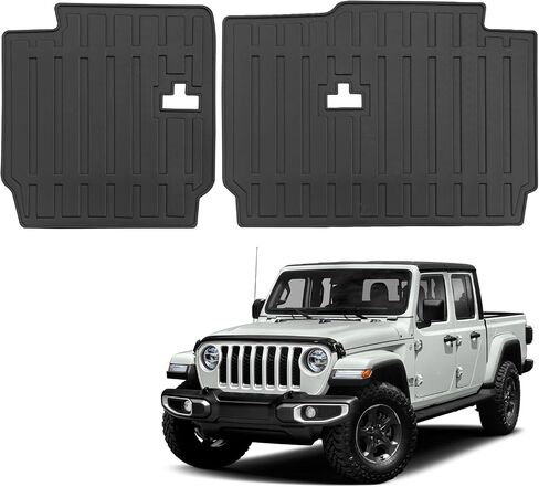 Custom for 2020-2024 2025 Jeep Gladiator JT Rear Seat Backrest Mats All Weather Protection TPE Accessories (Backrest Mats) in Saudi Arabia