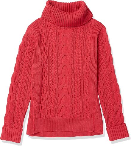 Cable Stitch Women's Cotton Blend Cable Knit Turtleneck Pullover Sweater in Saudi Arabia