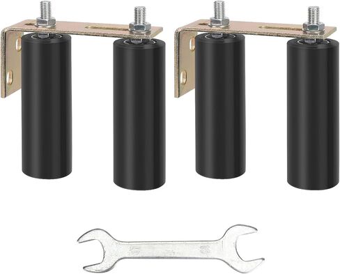 6" Gate Roller Guide with L-Bracket, Universal Adjustable Heavy Duty Sliding Gate Rollers,Sliding Gate Kit, Black Sliding Gate Guide Roller in Kuwait