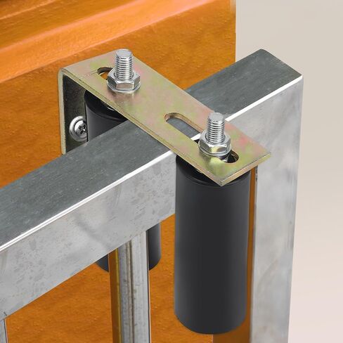 6" Gate Roller Guide with L-Bracket, Universal Adjustable Heavy Duty Sliding Gate Rollers,Sliding Gate Kit, Black Sliding Gate Guide Roller in Kuwait