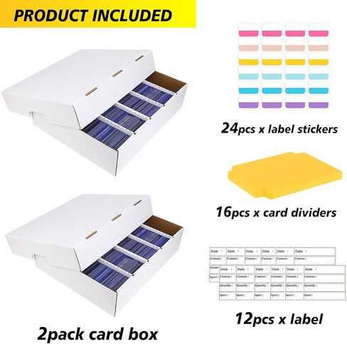 Trading Card Storage Box, 3900-Count Sports Card Boxes Card Sorting Tray Cases Card, Collection Box for Topps Football Basketball Cards,Collectors Card Organizer Box for MTG TCG Cards (4pack yellow) in Saudi Arabia