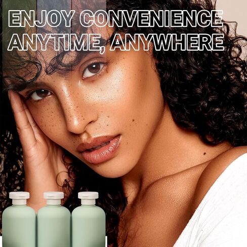 10oz 6Pcs Green Plastic Refillable Travel Shampoo And Conditioner Bottles Plastic Refillable Travel Shampoo Bottles With Flip Cap Plastic Refillable Shampoo And Conditioner Bottles Travel Size in Saudi Arabia