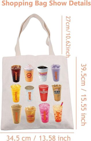 Lywjyb Birdgot Coffee Junkie Tote Bag Coffee Lover Gift Donuts Lover Gift Coffee Donut Junkie gift in Saudi Arabia
