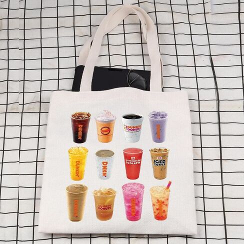 Lywjyb Birdgot Coffee Junkie Tote Bag Coffee Lover Gift Donuts Lover Gift Coffee Donut Junkie gift in Saudi Arabia