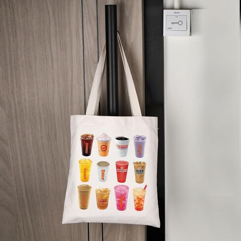 Lywjyb Birdgot Coffee Junkie Tote Bag Coffee Lover Gift Donuts Lover Gift Coffee Donut Junkie gift in Saudi Arabia