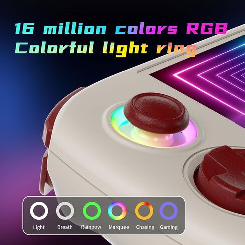 HANHIBR RG Cube Handheld Game Console 3.95 Inch Screen IPS Screen 64G TF Card with 4720 Games Classic Emulator Retro Video Handheld Games Consoles Preinstalled Video Games (Radiant Purple) in Kuwait