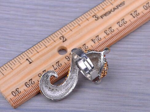 خاتم Alilang Fox Ring Topaz Brown Head Light Crystal Animal حجر الراين للنساء in Kuwait