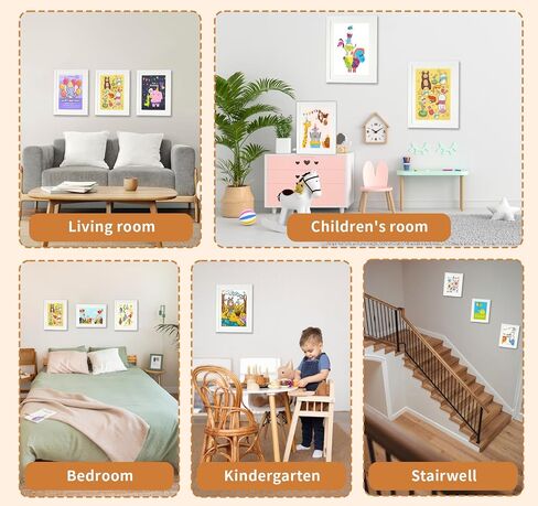 1-Pack Kids Artwork Frames Changeable with Stand 8.5x11 Front Opening, A4 Art Frames for Kids Art Storage, Art Picture Frame with Mat and 2 Acrylic Boards, Kids Room Decor Art Display, Holds 150Pcs in Saudi Arabia